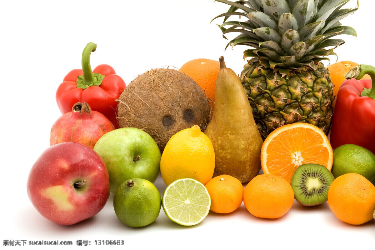 水果大全 水果 背景 新鲜水果 水果图 诱人水果 水果高清图片 健康水果 橙子 桔子 弥猴桃 苹果 椰子 梨 石榴 菠萝 红辣椒 生物世界