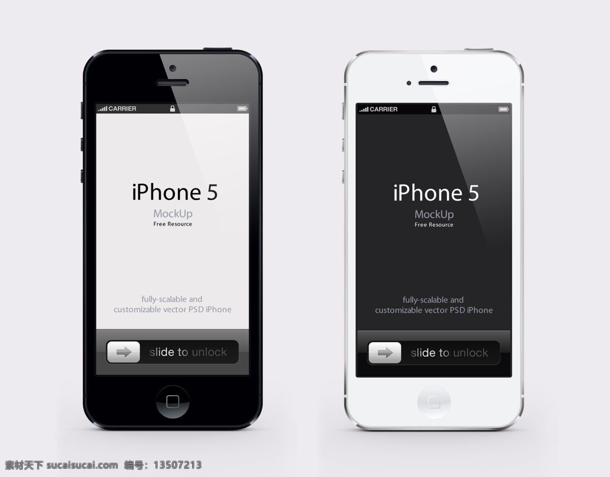 iphone 5黑白模型 黑色 黑白 模拟 模型 向量 自由 iphone5 样机 白色