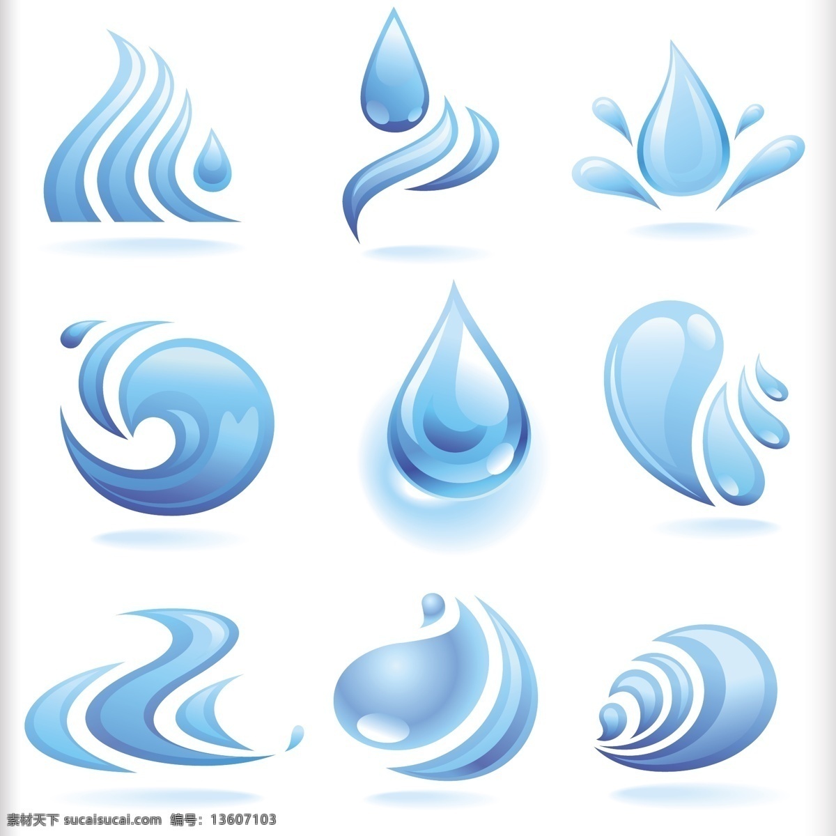 标识标志图标 波浪 动感 海浪 晶莹 蓝色 浪花 矢量图标 水滴 水珠 矢量 模板下载 蓝色水珠水滴 透明 图形 图标 小图标