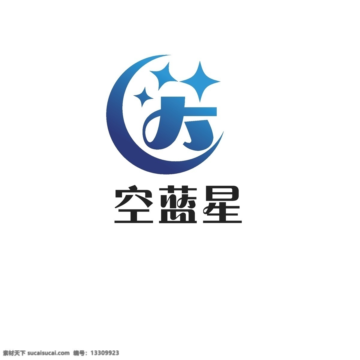 科技 公司 logo 星空 星星 月亮 简约 璀璨 字母k