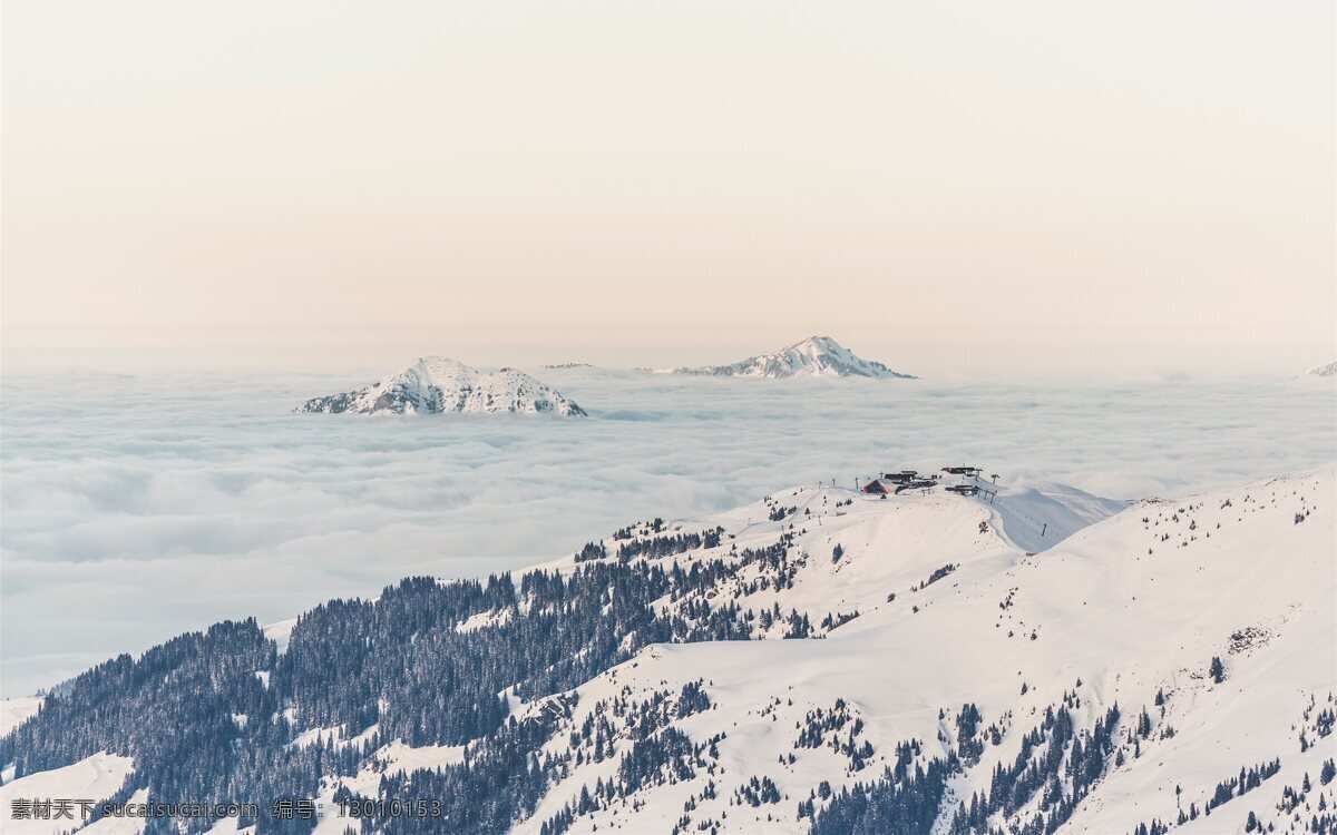 唯美冬日雪景 雪景 唯美 超清 冬日 山水 风景 自然景观 山水风景
