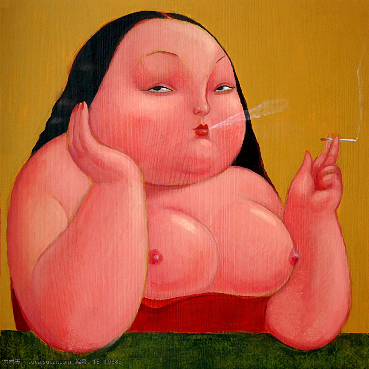 油画 吸烟的胖女人 装饰画 无框画 手绘 抽象画 吸烟 胖女人 搞笑 趣味 扫描 大图 清晰 写真 喷绘 印刷 打印 屏风 壁挂 绘画书法 文化艺术