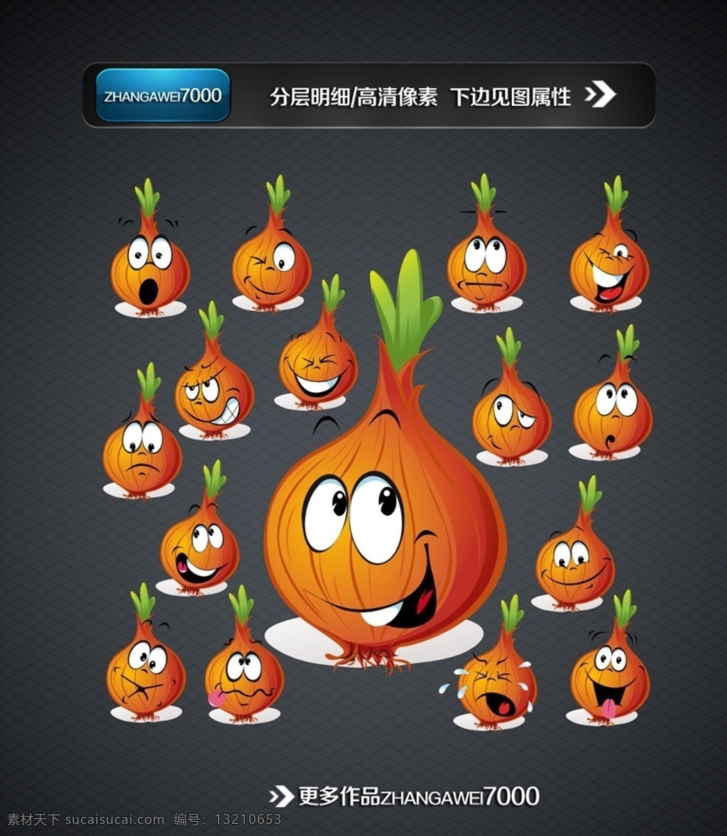 卡通表情 卡通蔬菜 矢量图 蔬菜矢量图 洋葱 可爱洋葱 可爱表情 各类素材