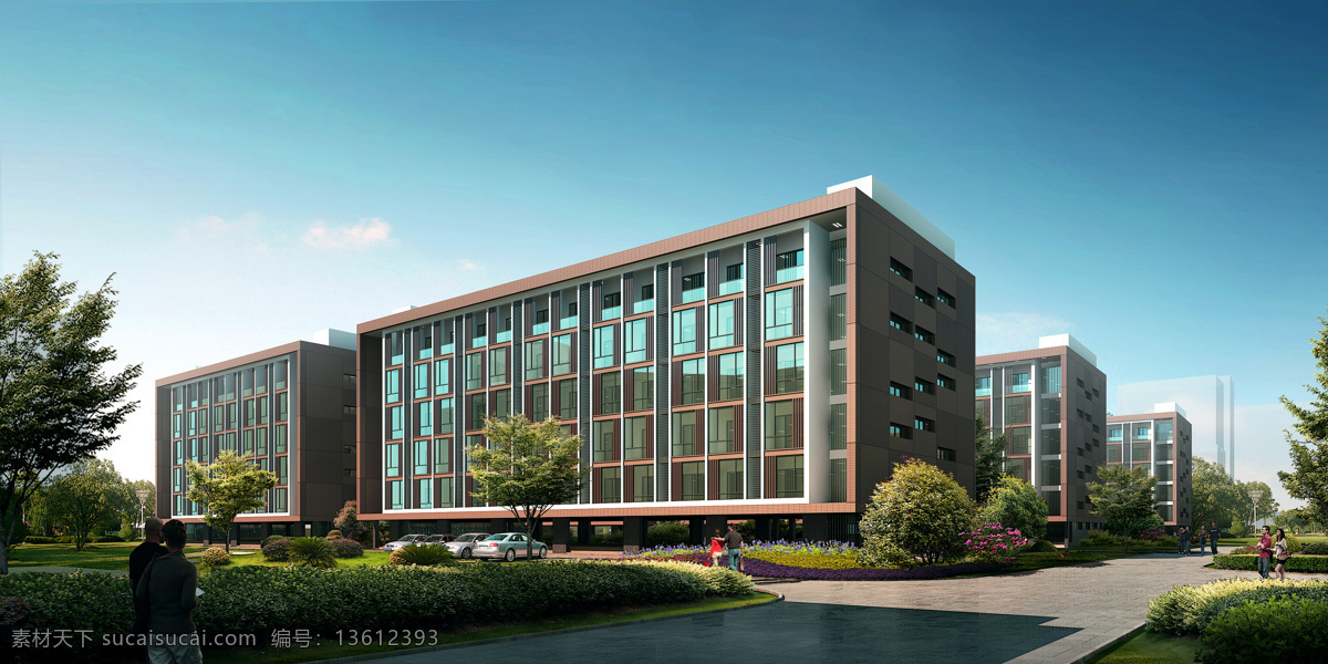 宿舍 环境设计 建筑设计 蓝天 效果图 学校宿舍 宿舍设计素材 宿舍模板下载 单身公寓 白天