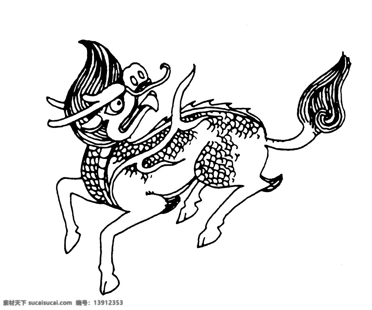 动物图案 两宋时代图案 中国 传统 图案 37 中国传统图案 设计素材 装饰图案 书画美术 白色
