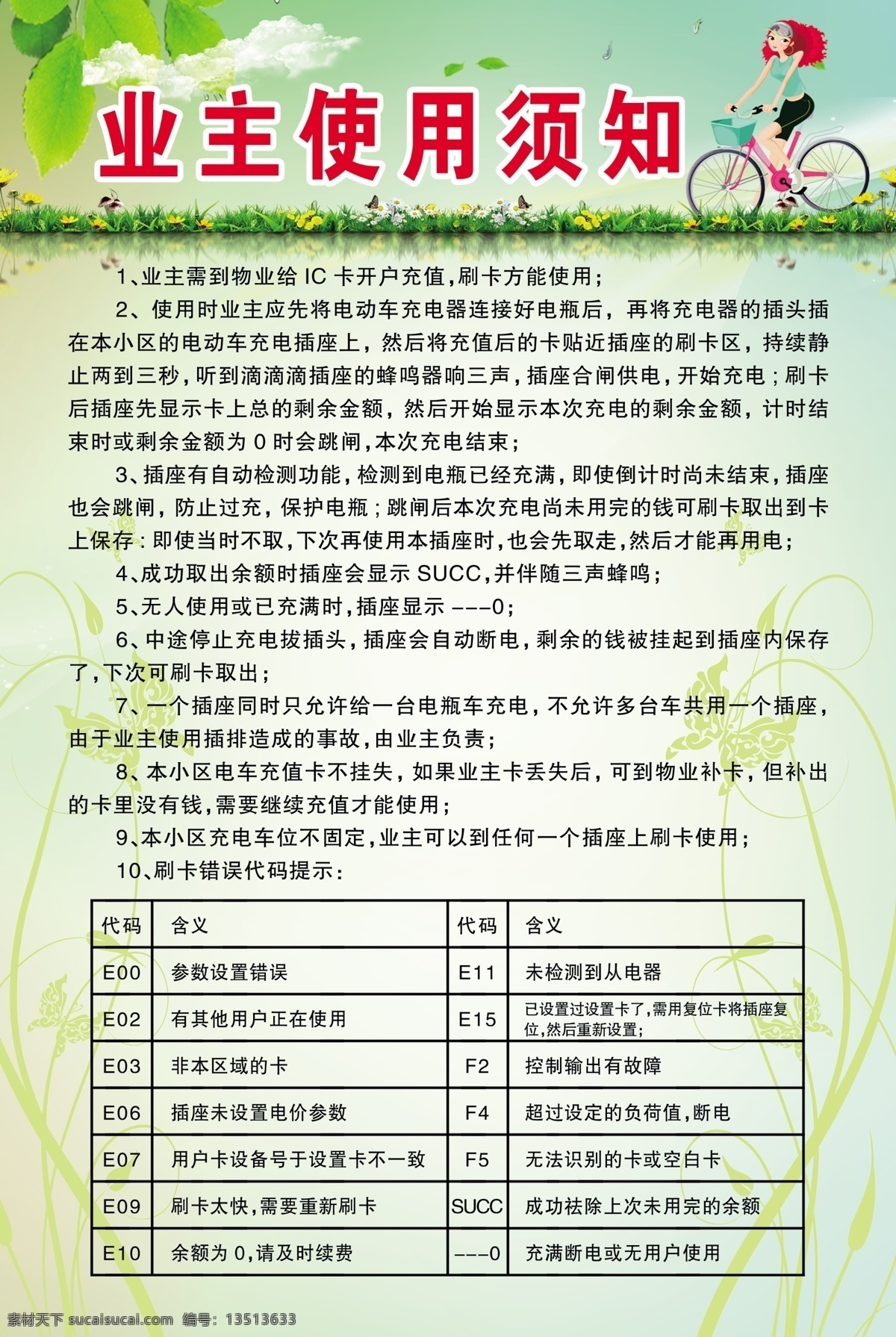 业主使用须知 业主制度版面 使用须知 绿色展板背景 物业展板 psd分层图