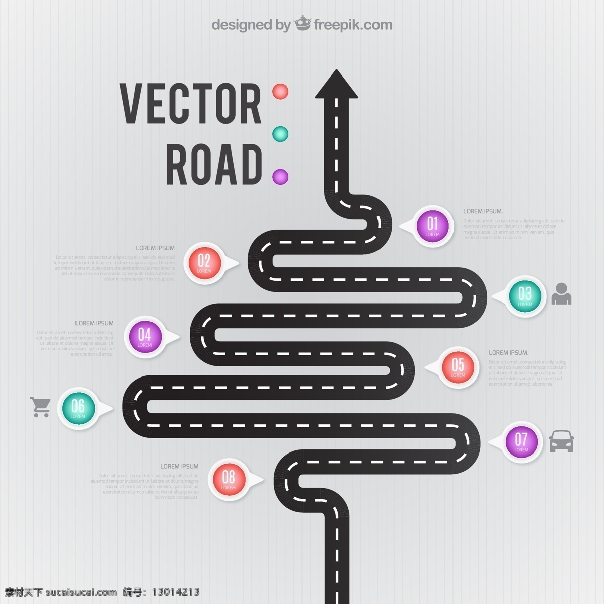 弯曲箭头 公路商务 信息图矢量 序号 弯曲 箭头 公路 商务 信息图 矢量图 ai格式 商务金融 商业插画