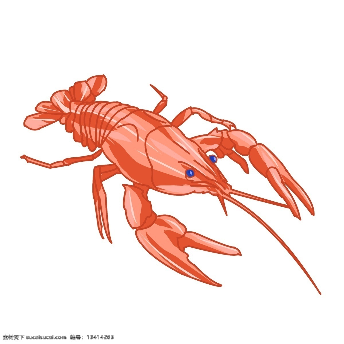 粉色海鲜龙虾 龙虾 动物 海洋生物