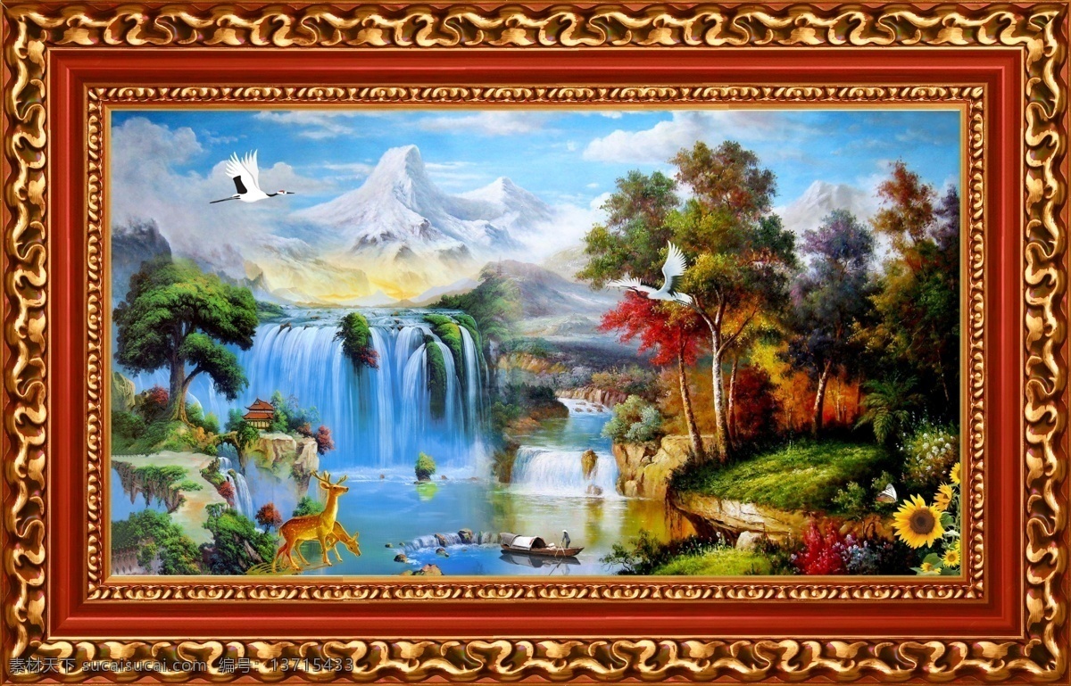 分层 壁画 船 风景画 鹤 花 花鸟 画 中堂画 壁画素材下载 壁画模板下载 山水画 人物 家居 装饰画 系列 鹿 瀑布 中堂壁画 源文件 家居装饰素材 山水风景画