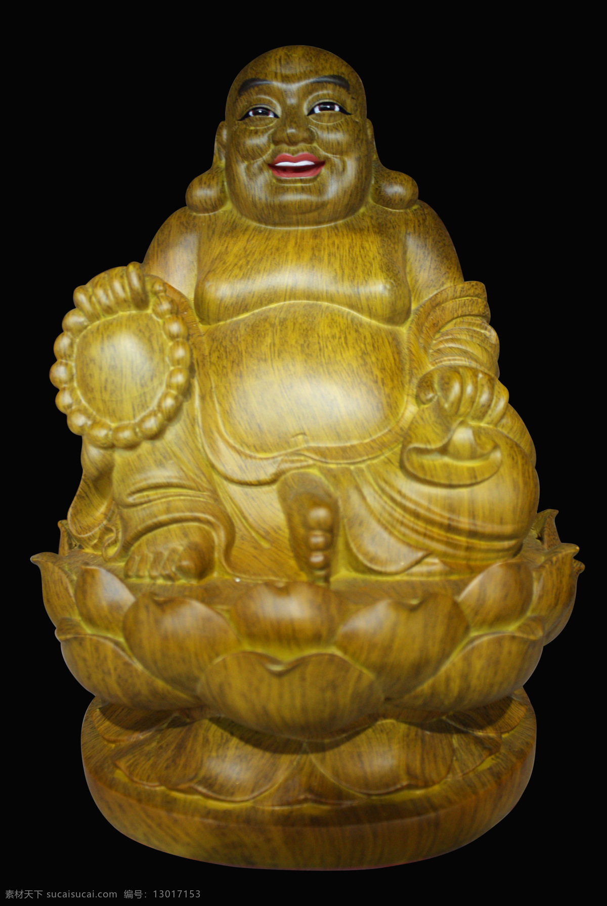 弥勒佛 木雕 雕刻艺术 佛教 宗教信仰 传统文化 精雕细琢 文化艺术
