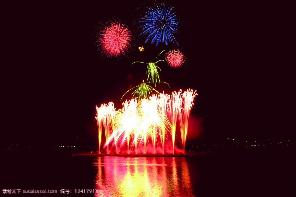 礼花 多姿 礼炮 炮竹 烟花 烟花图片 焰火 夜景 花火