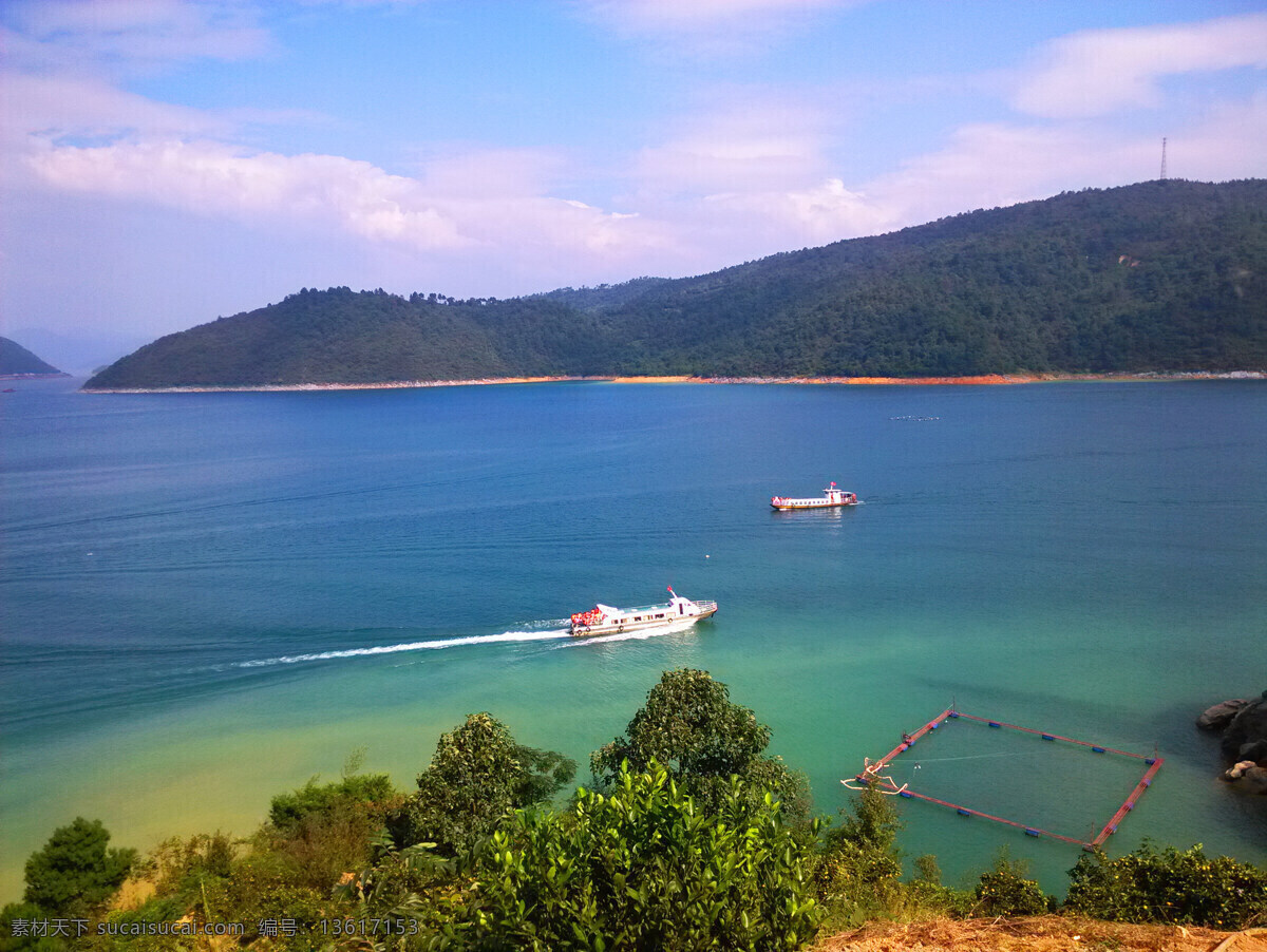 东江湖 旅游摄影 国内旅游 摄影图库 山水 白云 自然风景 自然景观