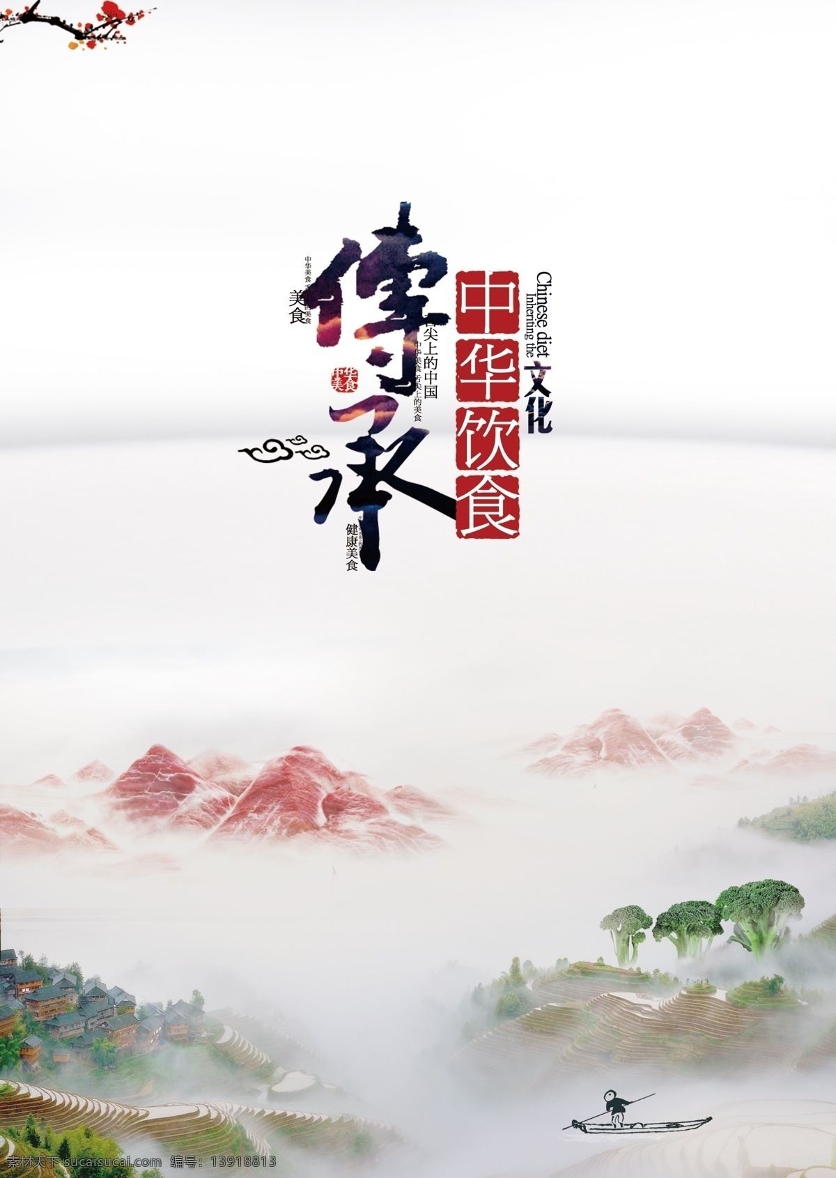 中华饮食宣传 背景 壁纸 传承 饮食 宣传