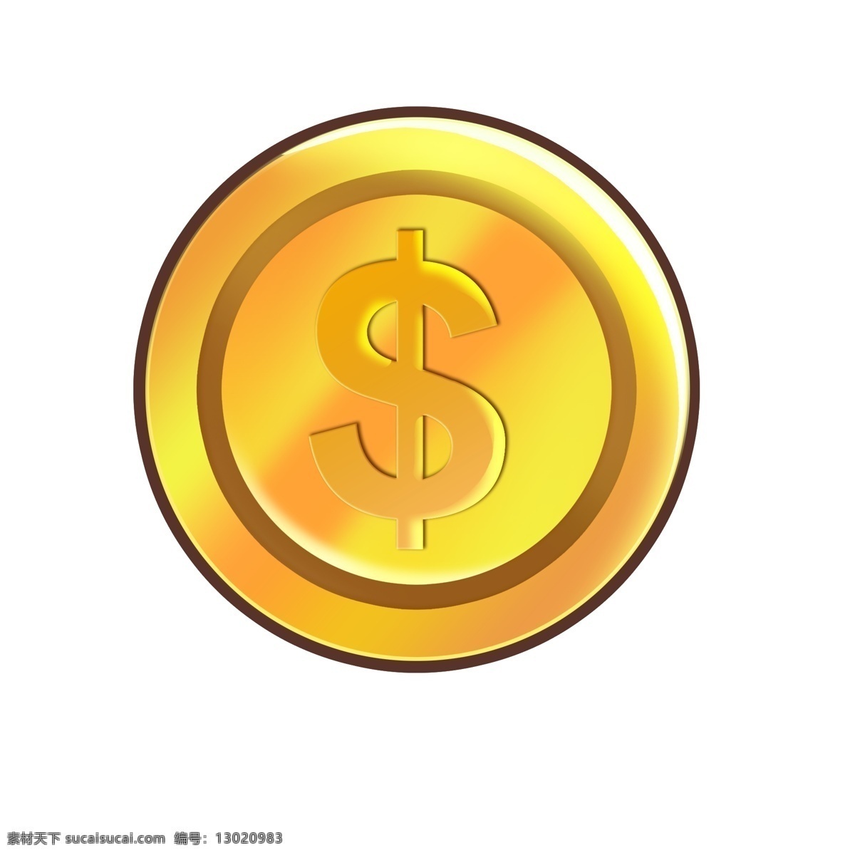 金色 钱币 美元 免 扣 金币 货币 金钱 立体 财富 红包 硬币 ui 图标 海报 金融 电商 正面的金币