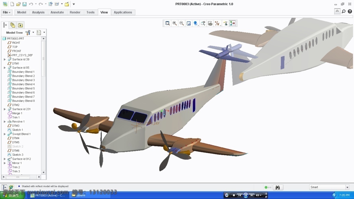 国内 私人 飞机 航空航天 3d模型素材 建筑模型