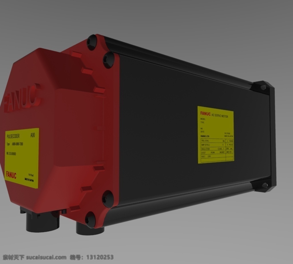 fanuc 伺服电机 电器 3d模型素材 其他3d模型