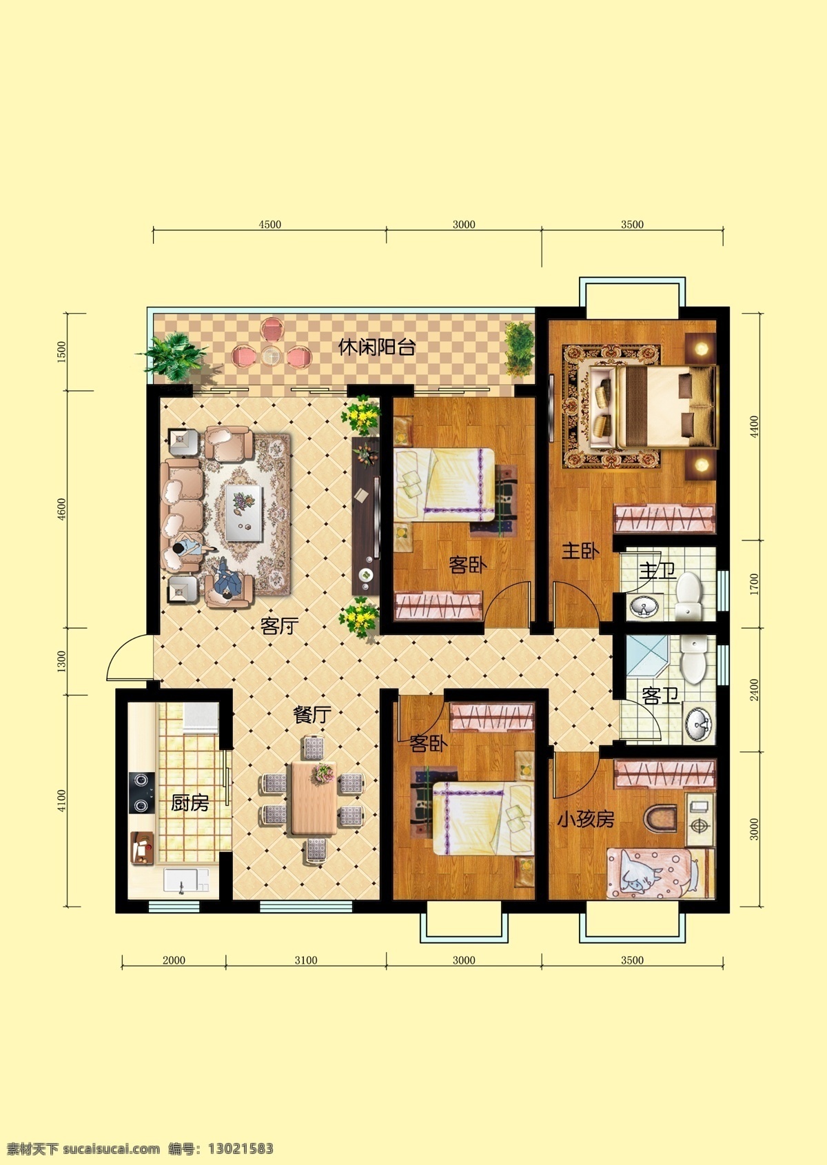 分 屋 户型设计 地产户型 户型炫图 户型图模板 户型图单张 户型图海报 样板间 家配图 装修图 平面图 家装平面图 地板 床 客厅 卧室 三居两厅 房地产 地产类 分层