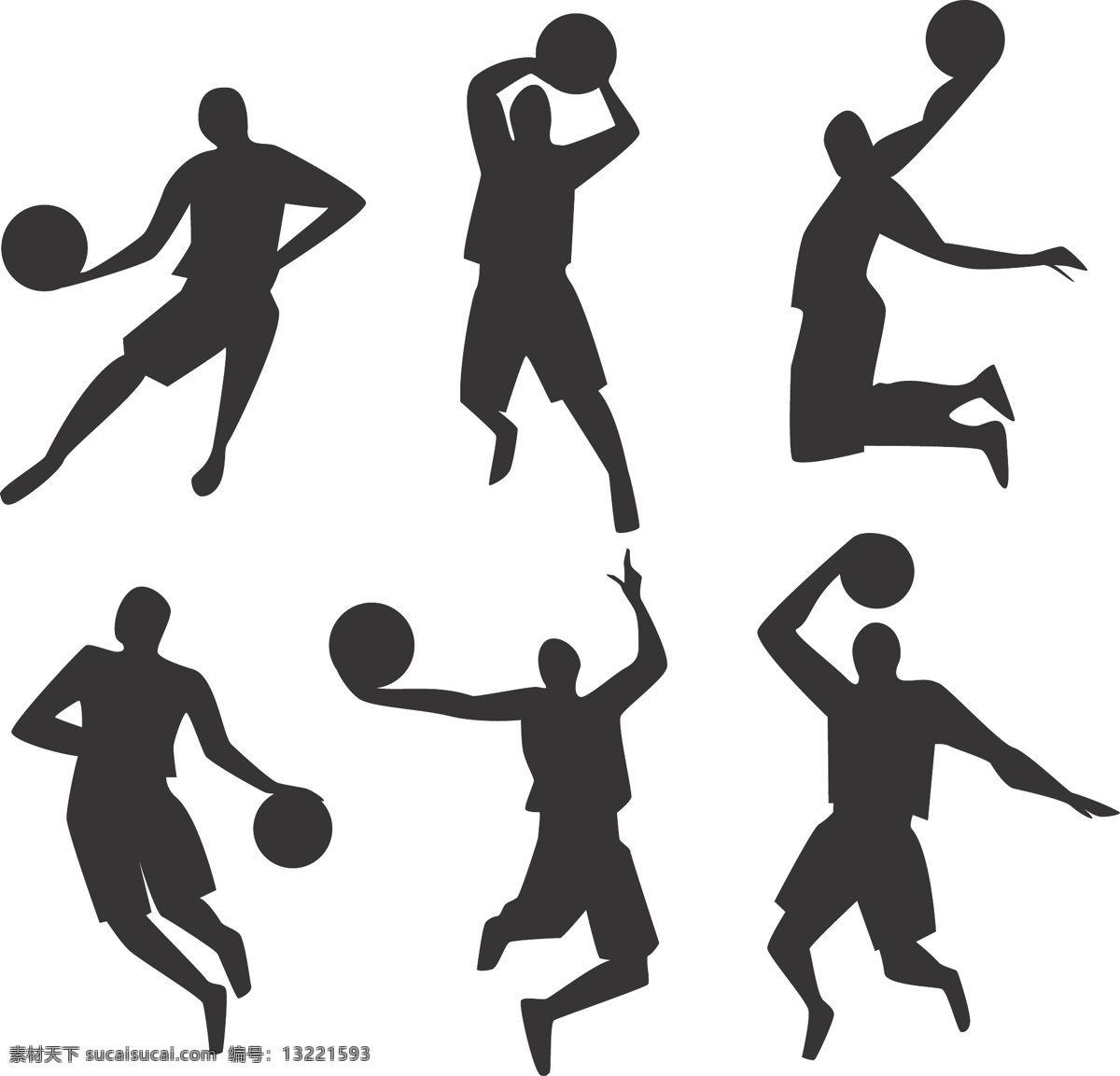 篮球员剪影 篮球员 剪影 运动剪影 运动 打篮球 篮球选手剪影 篮球选手 共享设计矢量 人物图库 职业人物