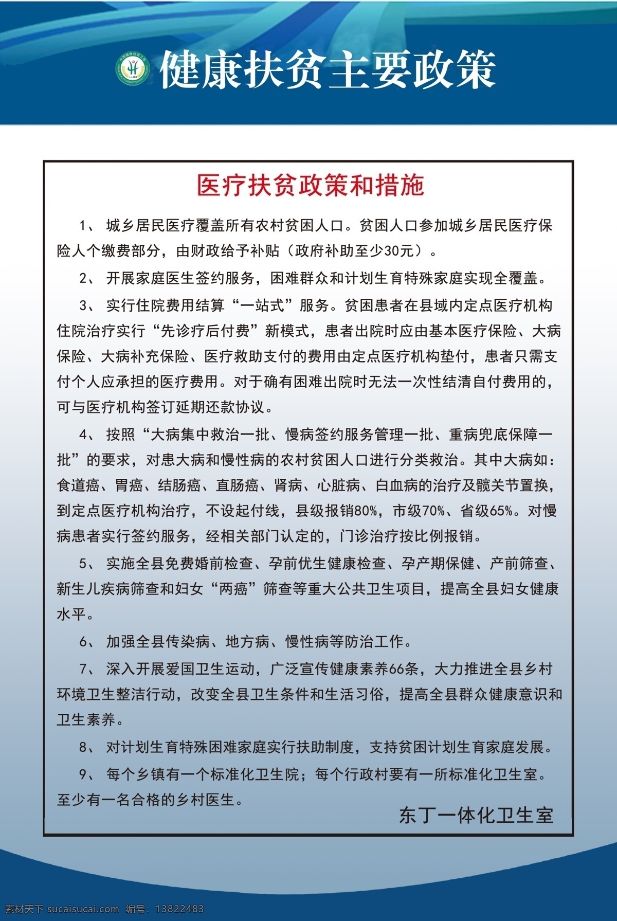 健康 扶贫 主要 政策 分层