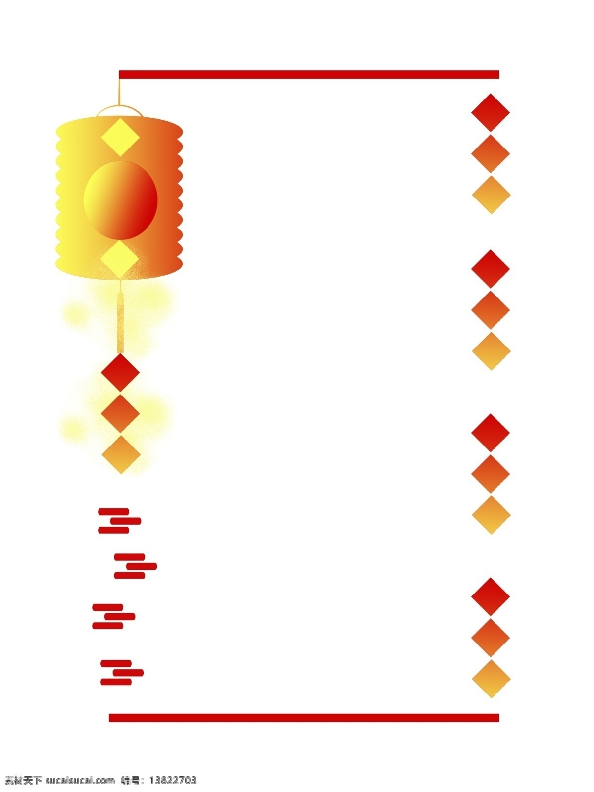 元宵节 创意 灯笼 手绘 边框 烫金 合成 背景 红色 底纹 简约 金色 浮雕