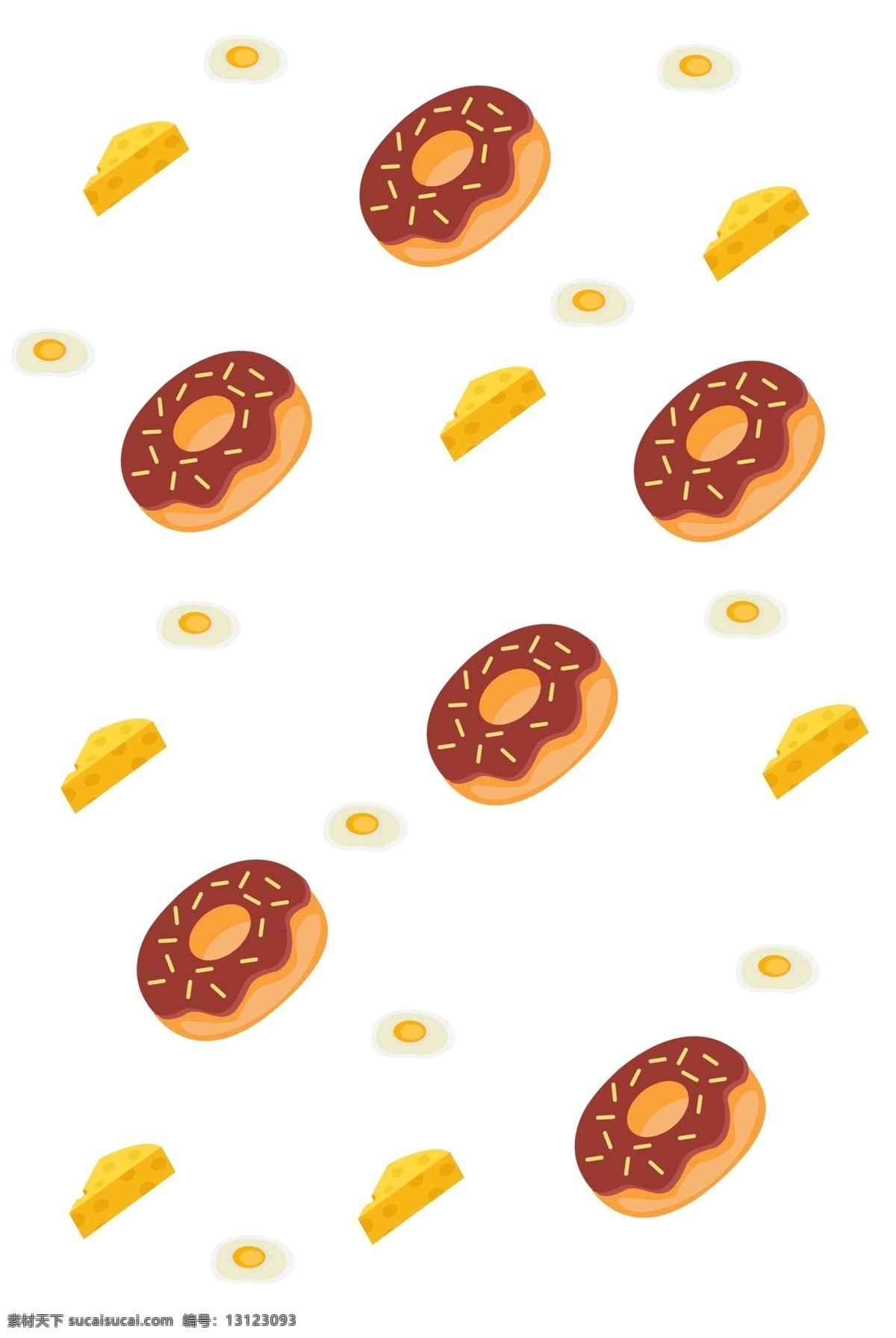 甜甜 圈 底纹 手绘 插画 甜甜圈底纹 面包底纹 早餐底纹 卡通 创意