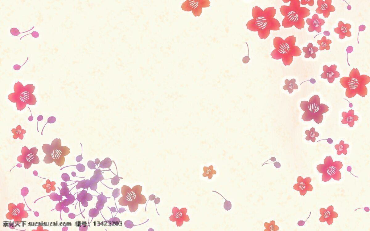 浅色 背景 花朵 底纹边框