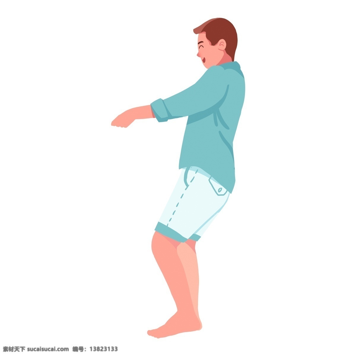 清新 风 手绘 少年 元素 男孩 男子 人物插画 精致人物 手绘元素 卡通