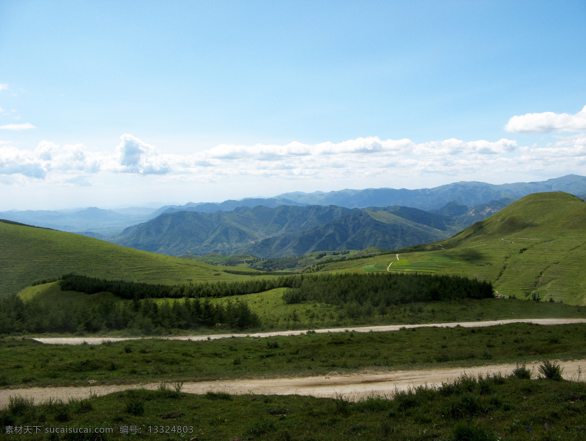 五台山 蓝天白云 大好河山 文殊菩萨 徒步 自然景观 自然风景