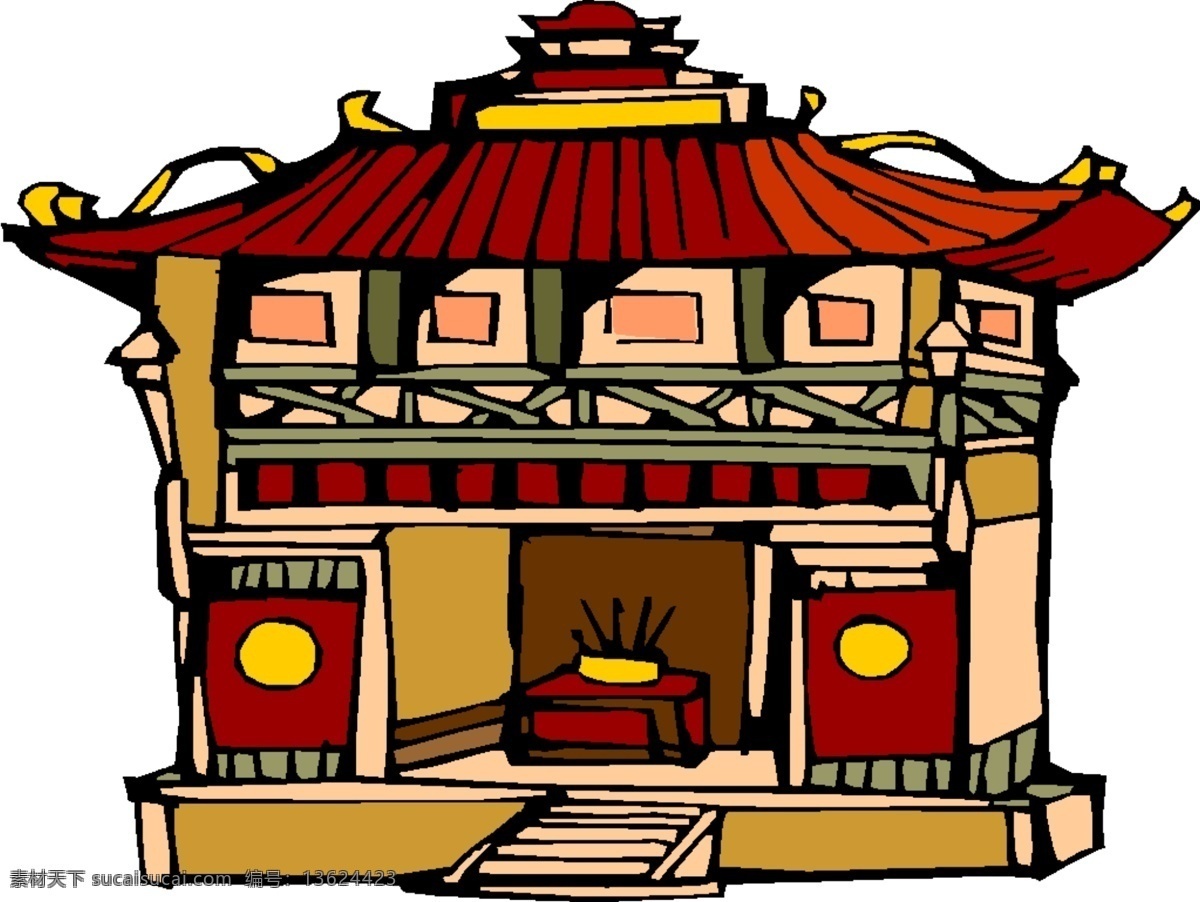 庙宇 建筑 房屋 庙 庙宇建筑 矢量图 建筑家居