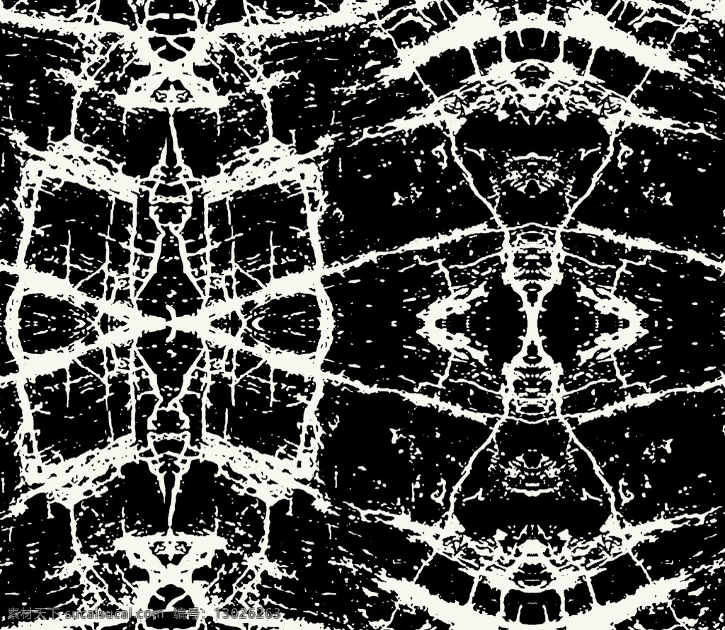 黑白 纹路 特效 玻璃 蜘蛛网 分层