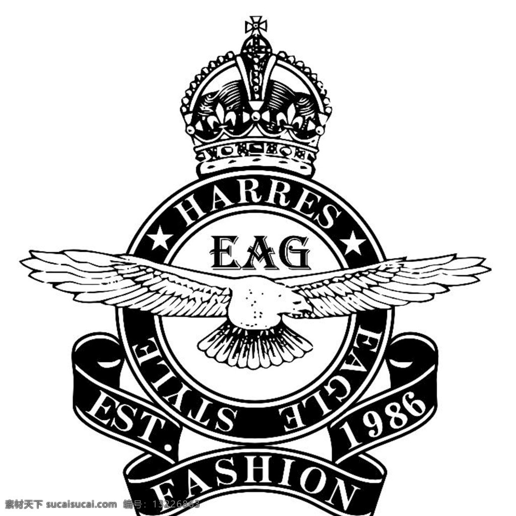 皇冠鹰图片 皇冠 鹰 eag 字母 飞鹰 服装设计