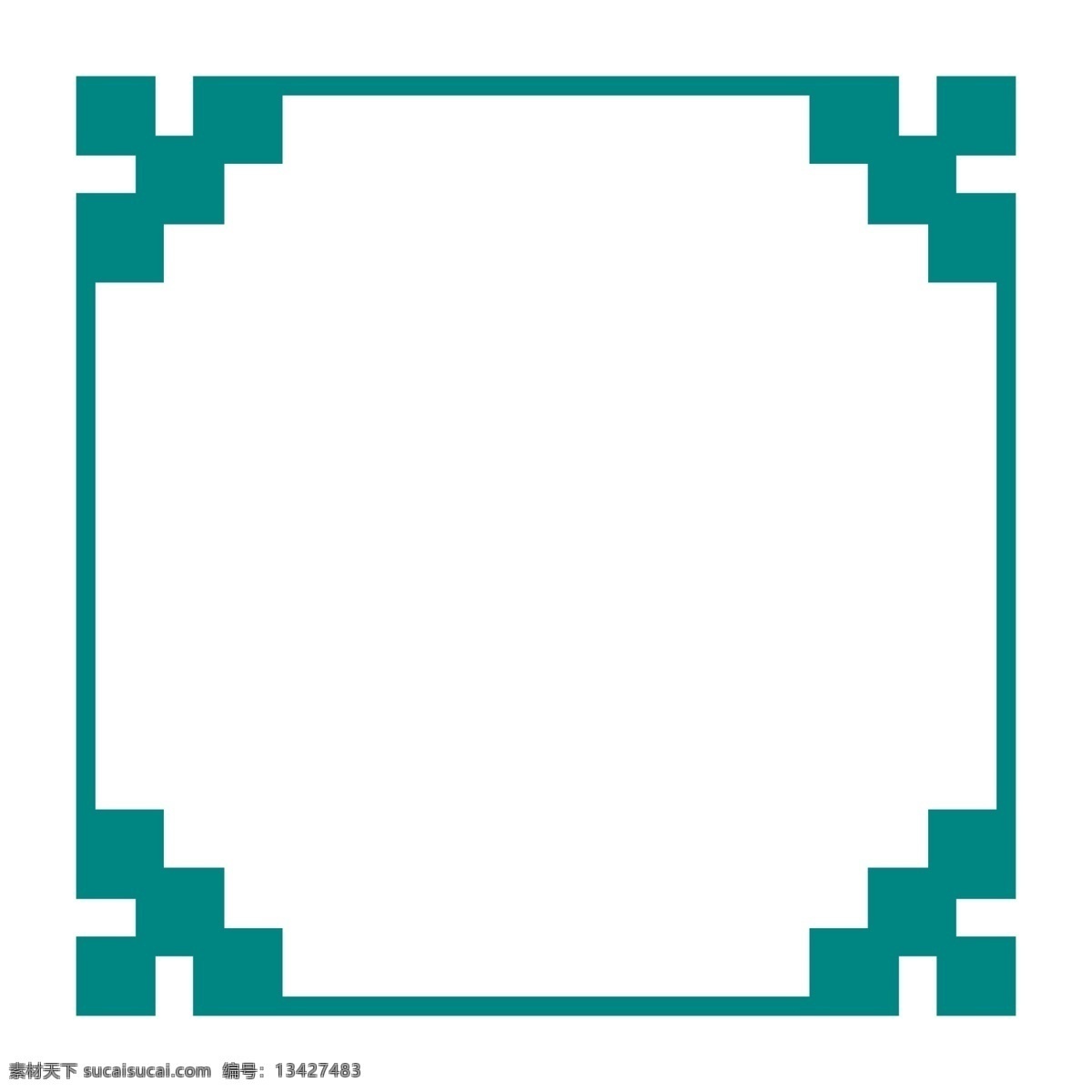 古典 方块 绿色 边框 传统风格 正方形边框 绿色方块 古典风格边框 海报边框 中式边框 古风边框