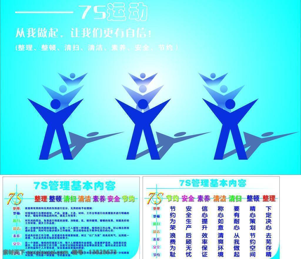 7s 运动 安全 节约 清洁 素养 7s运动 矢量 其他海报设计