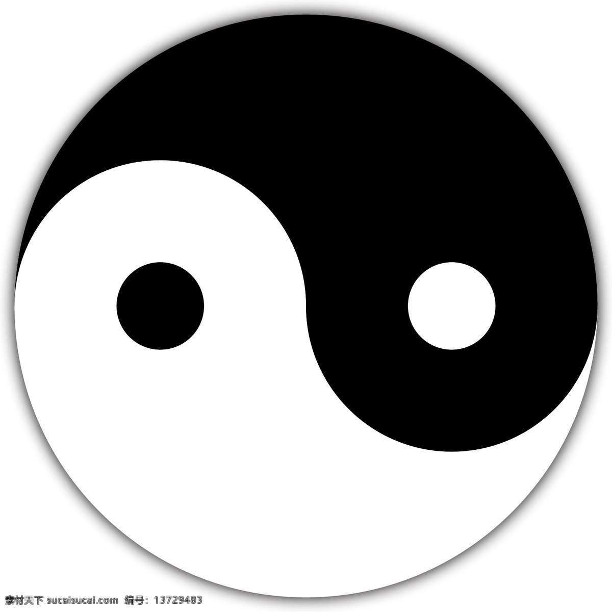 太极 logo 拳 黑白 整圆 八卦阵 弧形