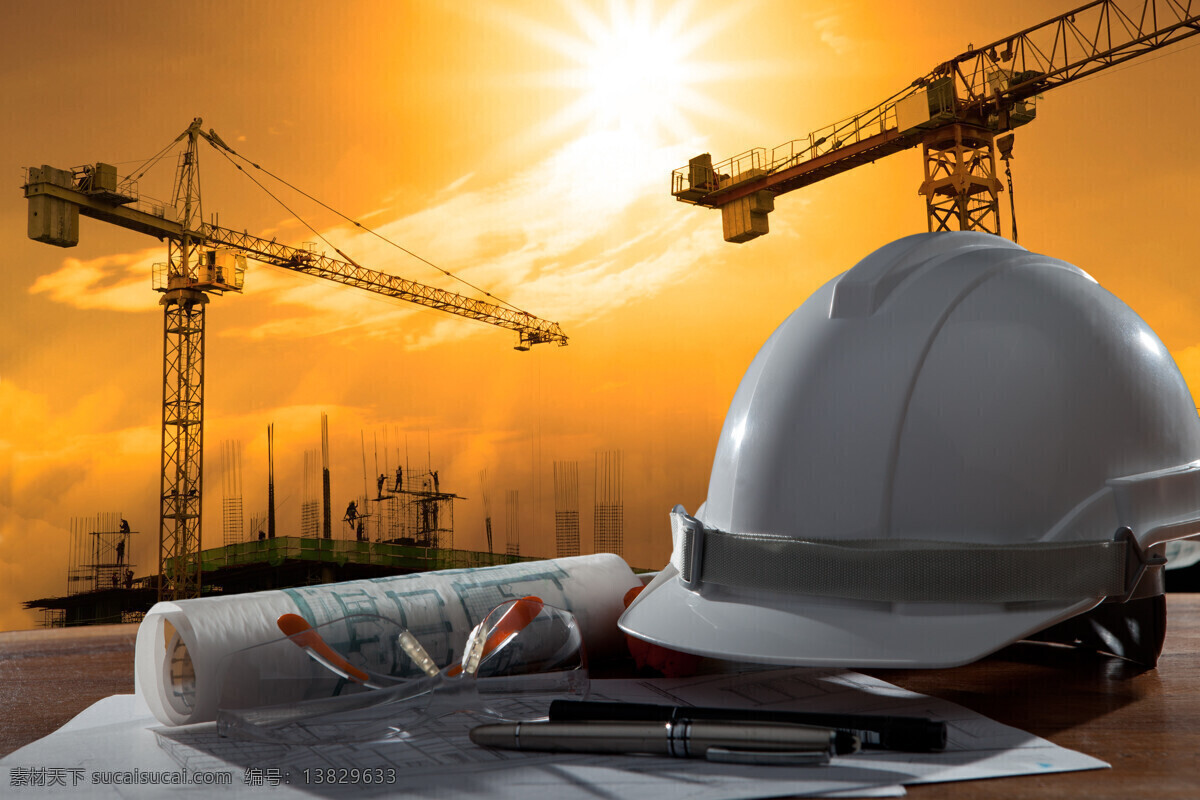 建筑工程 安全帽 建筑 图纸 工地 塔吊 建筑设计 基础建设 建设 施工 发展 城市建设 基建 工程施工 盖楼 城市规划 工业生产 现代科技