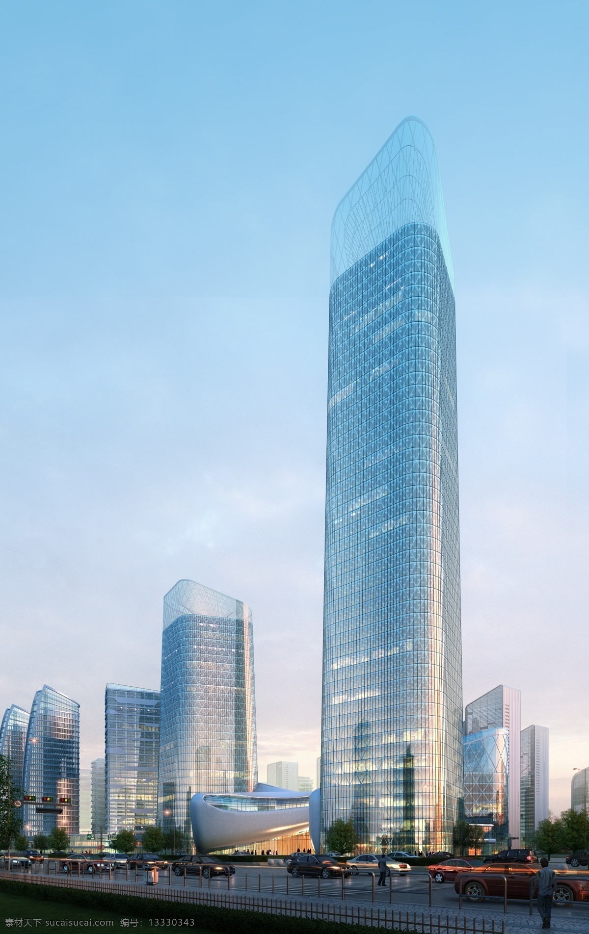 城市 标志性 商业 中心 商 层 建筑 效果图 建筑效果图 建筑设计 景观设计 办公楼 外观效果图 建筑后期制作 商场 外观 环境设计 城市建筑 商业中心