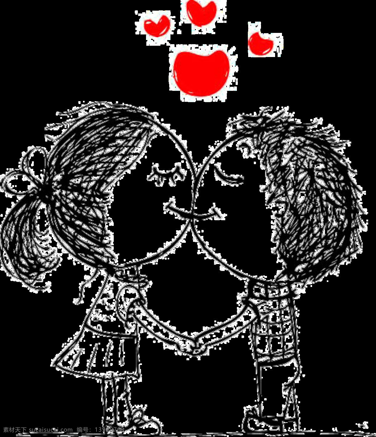 卡通 剪影 手绘 情侣 装饰 元素 2月14 爱人 处对象 结婚啦 卡通人物 恋人 美女 男神 女神 七夕节 情侣人物 情侣人物插画 人物 帅哥