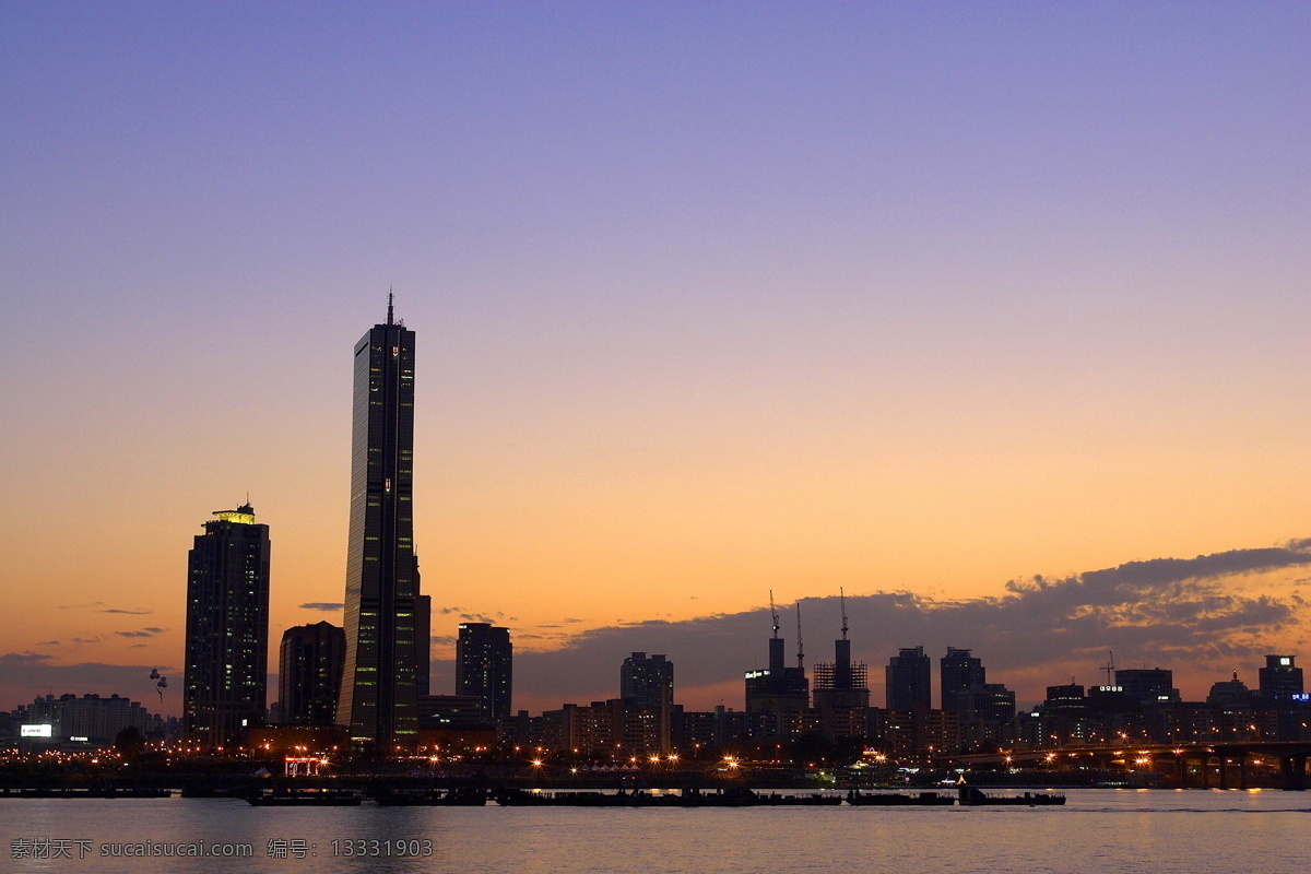 城市 夜景 城市夜景 高层 高楼 海景 黑夜 建筑 建筑摄影 落日 霞光 建筑园林 摄影图库 风景 生活 旅游餐饮