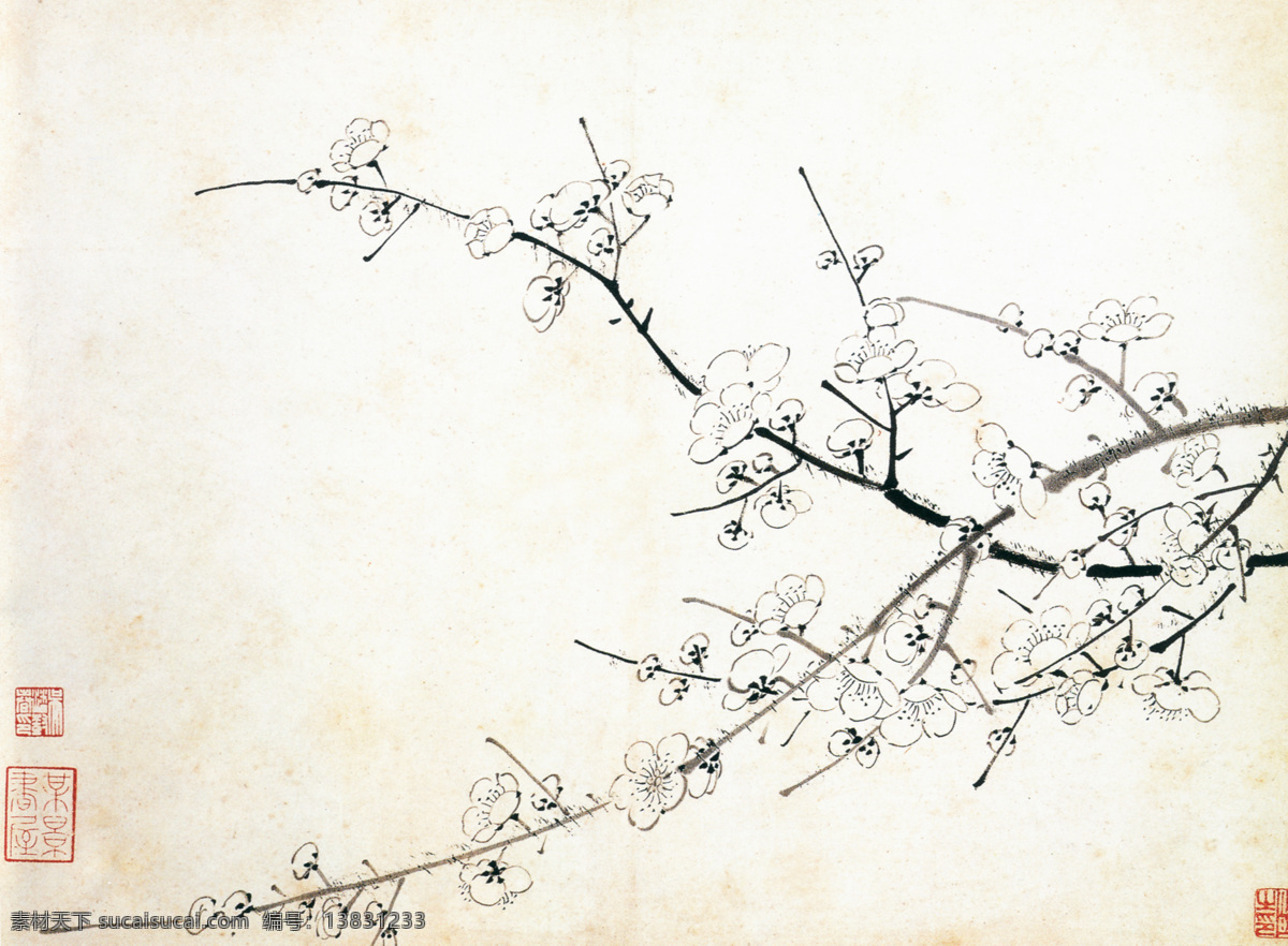 梅花香自苦寒来 梅花 中国风 中华艺术绘画 雪梅 文化艺术
