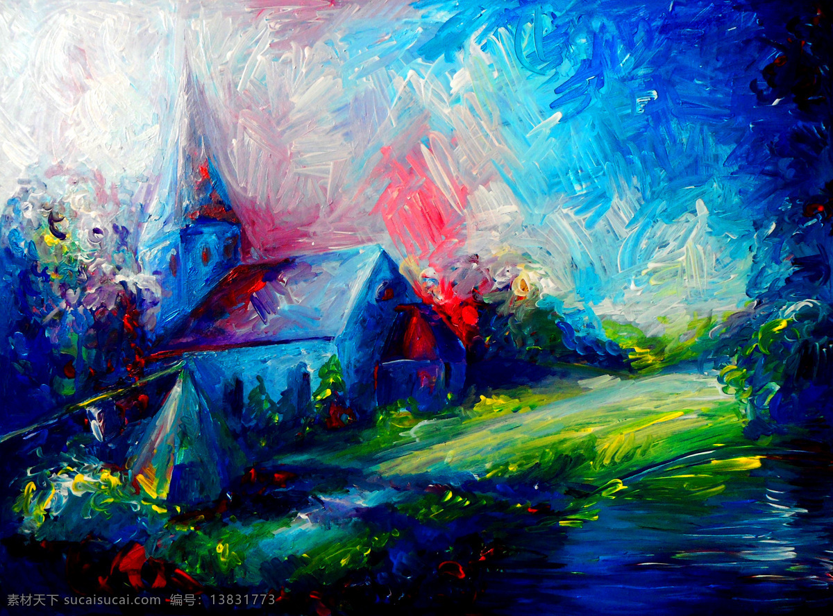 房子 风景 风景画 挂画 绘画 绘画书法 教会 教堂 油画 拉克维雷 设计素材 模板下载 拉克维雷教堂 油画风景 艺术 油画艺术 西方油画 景色 欧美油画 油画作品 文化艺术 家居装饰素材