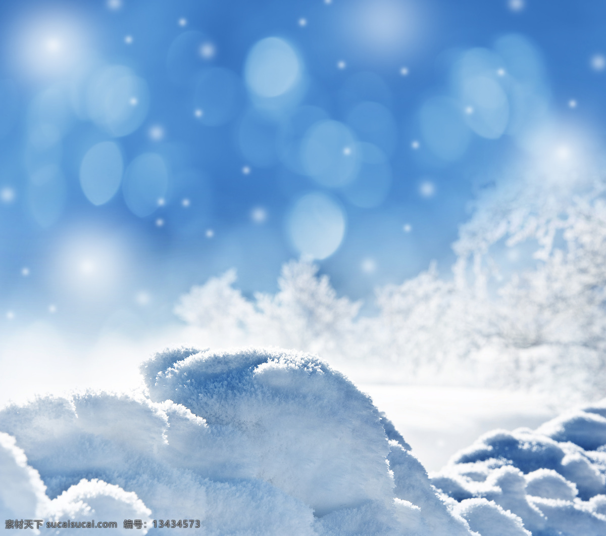 雪地风景 蓝色 梦幻 唯美雪景 雪景 冬季 冬天