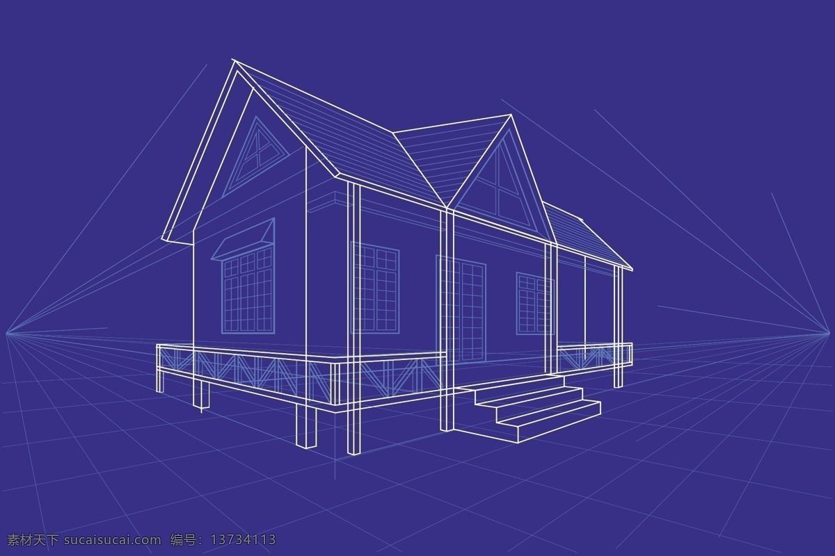 时尚 线性 房子 模型 矢量 建筑模型 建筑设计 建筑物 手稿 线条 建筑蓝色背景 底纹背景 底纹边框 矢量素材