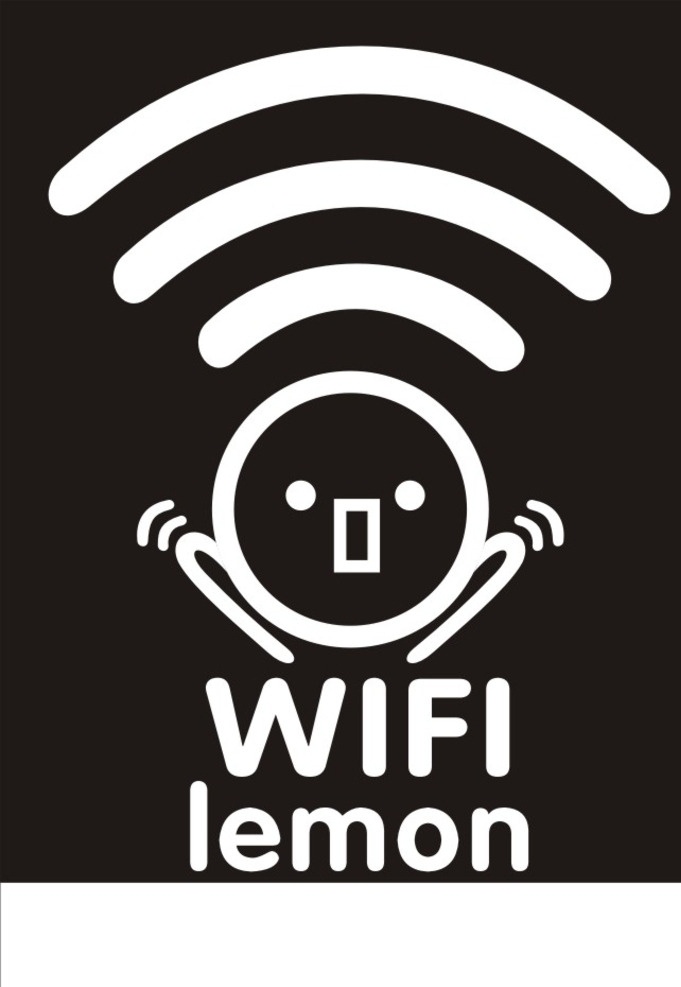 wifi图 wifi 笑脸 lemon 矢量图 小手 黑色背景 标志图标 其他图标