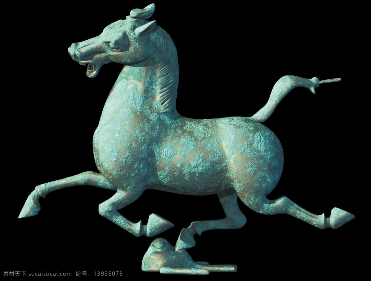 马踏飞燕 青铜器 古董 收藏 艺术 雕塑 分层 源文件