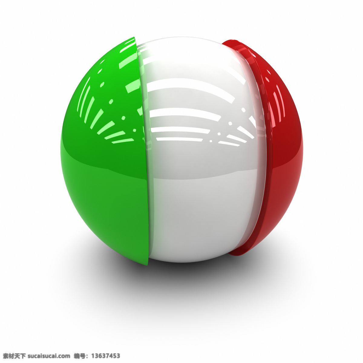 意大利国旗 3d球体国旗 质感 国旗 旗帜 3d设计