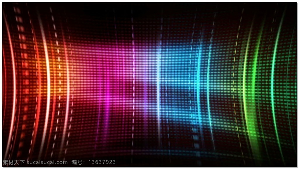 彩虹 弧形 背景 视频 彩虹色 led 视频素材 动态视频素材