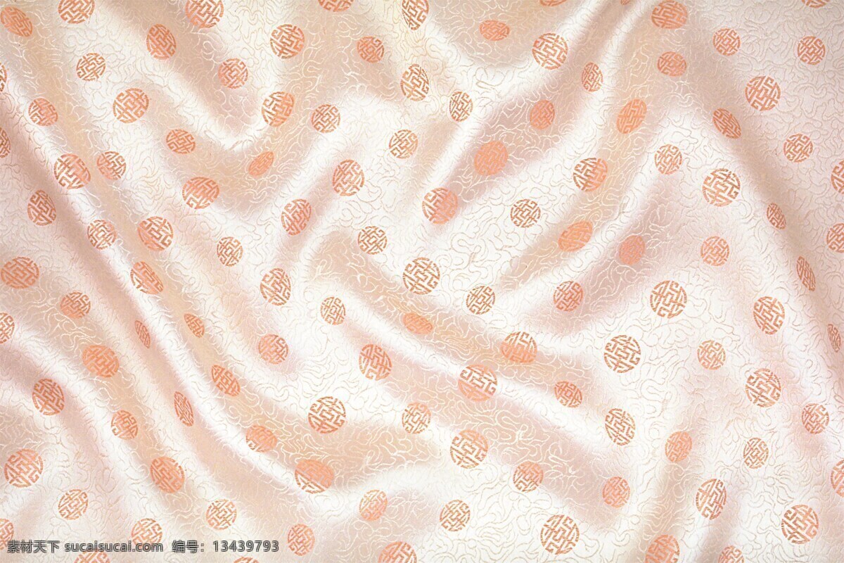 橙色 波 点 褶皱 布料 背景 填充 丝绸 波点 背景素材 填充背景