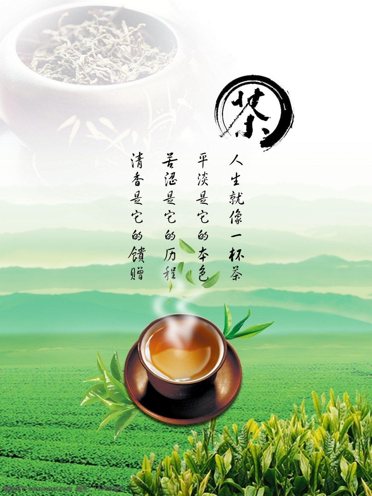 茶文化海报 茶文化 宣传海报 茶 茶叶 茶杯 茶山 养生茶