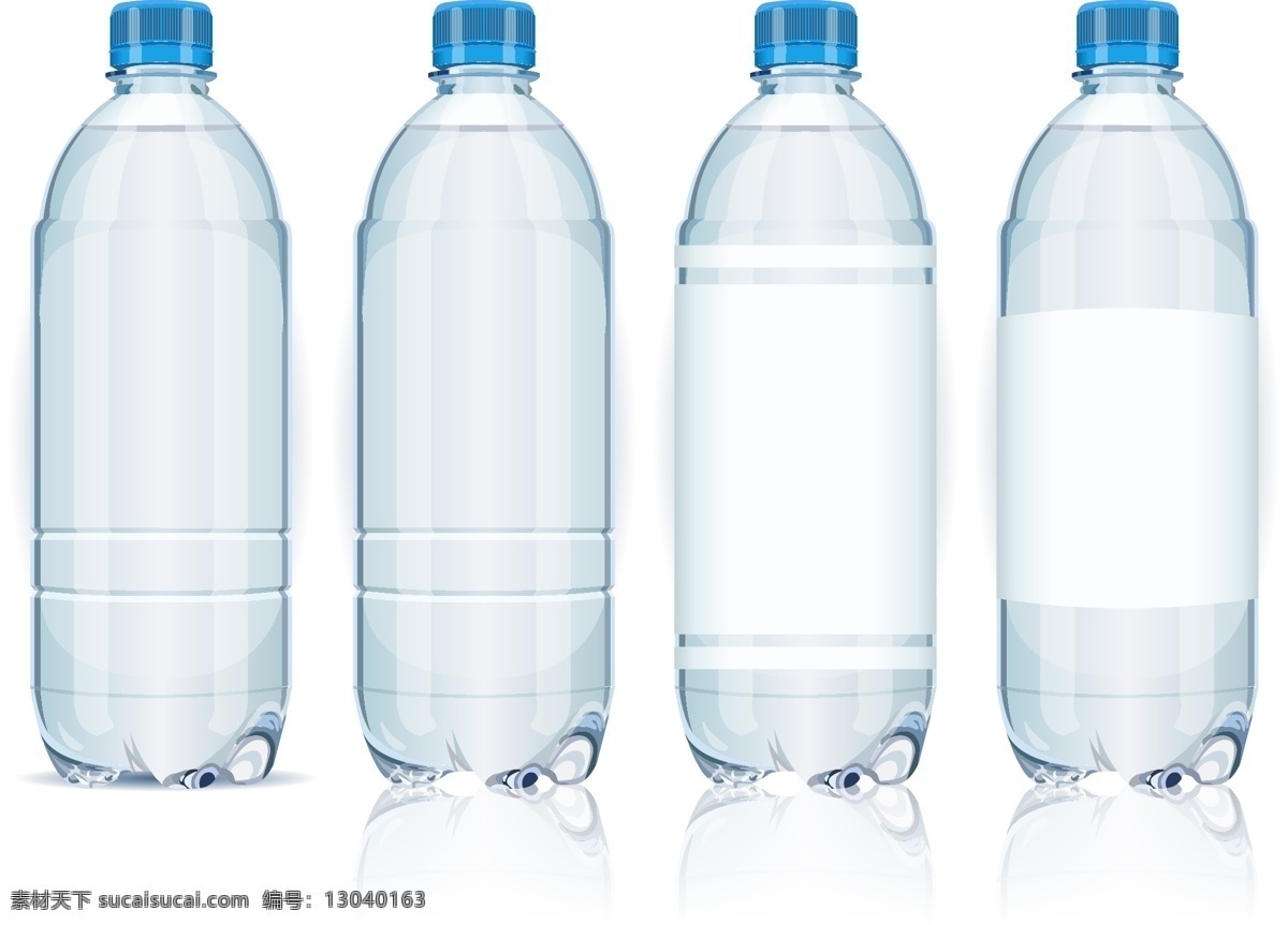 蓝色 矿泉水 瓶子 模板下载 包装 包装设计 生活百科 矢量素材 白色