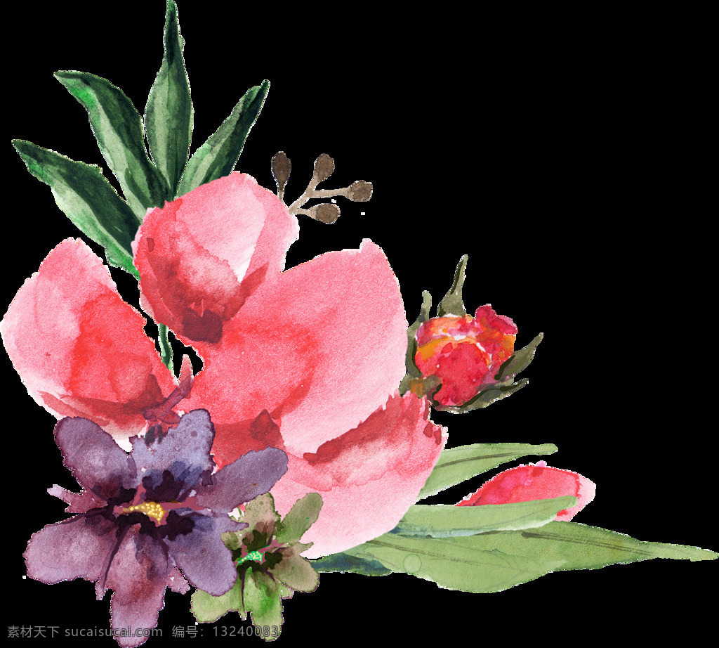 免 扣 白花 白色 插画 红花 红色 花瓣 花朵 花卉 卡通 绿色 绿叶 手绘 精美 合集 叶子 叶片 植物 透明素材 装饰图案 手账素材